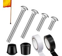 Flag Pole Weight Kit, Heavy Duty Cap and Fastening Tape, Secure Attachment Accessories for Standard Flagpole Practice Events Ceremonies Memorials Outdoor Service Display