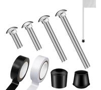 Flag Pole Weight Kit, Heavy Duty Cap and Tape, Flagpole Accessories Hardware, Standard Flagpolea Support, Event or Service Member Use, (1 Set Black), Outdoor Flag Display