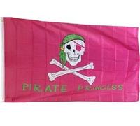 Flag Princesse Roses pirate Jolly Roger Pavillon Balcon 3x5 FT | 2 œIllets Bannière personnalisée Double Face Grande Drapeau Supporters CéLéBrations
