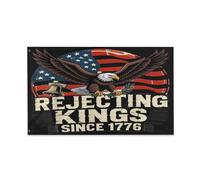 Flag Rejeter Le Roi Depuis Que Mon Frère Est Un Drôle D'Eagle À Tête Blanche Patriotique Couleur Vive Drapeaux Double Face Drapeau Pirate Pour Bar Home Intérieur 3X5Ft