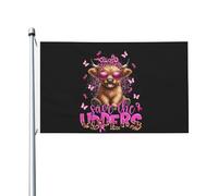 Flag Sensibilisation Au Cancer Du Sein Chez Les Vaches Des Highlands Œillets En Laiton Dans Drapeau Couleur Vive Drapeaux Pour Home Intérieur Decor 3X5Ft