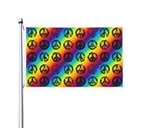 Flag Ss Fleurs Paix Amour Couleur Vive Garden Flag Protection Uv Drapeaux Pour Patio Home Saisonnière 3X5Ft