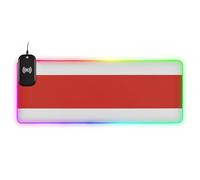 Flag ta Rica Tapis de souris lumineux avec chargement filaire pour bureau 89,9 x 40,9 cm Grand tapis de souris gaming