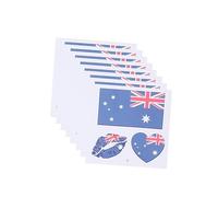 Flag Tatouages temporaires 25 feuilles de tatouage national jetable pour fans australiens pour acclamations du visage autocollants sports - amical éco-drapeau patriotique autocollant drapeau européen