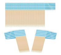 Flag Toothpicks, Oktoberfest Picks, 2.56x0.98x1.38 inches Bavarian Flag Toppers, Food Stick Accessories, Autumn Dining Supplies, Cocktail Charcuterie Decor, Ideal for Yard and Kitchen