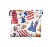 Flag Toys 4th of July Independence Cartoon Women Small Leather Change Purse Cute Card Key Organizers for Lady, drapeau jouets 4 juillet Indépendance Cartoon, 1 size, Impression artistique