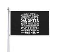 Flag Tu Ne Peux Pas Me Faire Peur, J'Ai Un Fou Couture Double Face Garden Flag Weather Resistant Bannière Pour Bar Decor Saisonnière 3X5Ft