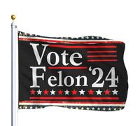 Flag Votez Criminel'24 Je vote Criminel Condamné 2024 Drôle Pavillon | éLection 3x5 FT RéSistant Aux IntempéRie Drapeau/Bannière personnalisé 2 œIllets Grande Drapeau Bateau FêTe