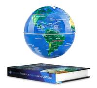 Flagest Globe Flottant à Lévitation Magnétique Avec éclairage LED 16 Couleurs, Globe Rotatif avec Socle en Forme de Livre pour Décorer le Bureau à Domicile, Cadeaux Technologiques Sympas