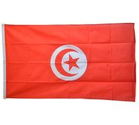 Flaggenfritze Drapeau/drapeau tunisie - 150 x 250 cm + autocollant gratuit, XXL Drapeau -