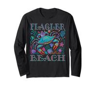 Flagler Beach Floride Bleu Crabe Été Plage Vacances Cadeaux Manche Longue