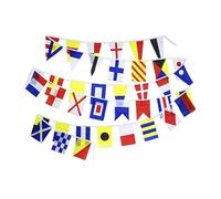 Flaglink Lot de 40 drapeaux de code de signalisation de la marine internationale - Longueur 12,2 m - Décoration nautique pour bateau maritime bateau bateau bateau nautique décoration pour patrie