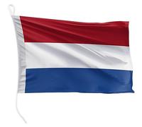 FLAGLY Drapeau de bateau des Pays-Bas 60 x 40 cm format paysage - 115g/m² poids du tissu - imprimé, robuste avec corde & boucle, Accessoires Bateaux à moteur