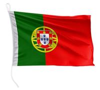 FLAGLY Drapeau de bateau du Portugal 45 x 30 cm format paysage - 115g/m² poids du tissu - imprimé, robuste avec corde & boucle, Accessoires Bateaux à moteur