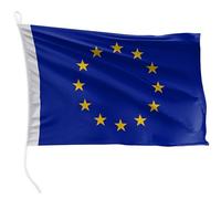 FLAGLY Drapeau de bateau Europe 45 x 30 cm format paysage - 115g/m² poids du tissu - imprimé, robuste avec corde & boucle, Accessoires Bateaux à moteur