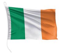 FLAGLY Drapeau de bateau Irlande 45 x 30 cm format paysage - 115g/m² poids du tissu - imprimé, robuste avec corde & boucle, Accessoires Bateaux à moteur