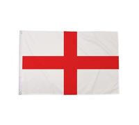 Flagmax Drapeau de St George 1,5 x 0,9 m - Drapeau anglais durable avec œillets, affichage extérieur et intérieur de haute qualité, coutures solides, parfait pour les célébrations et les événements