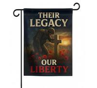 FLAGMEUP8386 Drapeau de jardin des vétérans de l'armée pour l'automne, la journée des anciens combattants, le jour commémoratif, la journée des patriotes, double face en polyester léger 30,5 x 45,7 cm