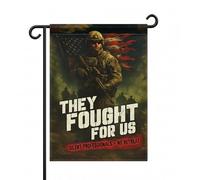 FLAGMEUP8386 Drapeau de jardin soldat de l'armée 30,5 x 45,7 cm double face militaire tribute bannière en polyester durable toutes saisons Journée commémorative des anciens combattants Décoration