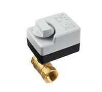 FLAGPVPAGT AC220V DC12-24V 3 Way/2 Way DN15/20/25/32/40 with Manual Switch Brass Motorized Ball Valve 3-Wire Two Control Electric Actuator(DN32,12-24V_2 WAYS)