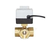 FLAGPVPAGT Avec Actionneur De Robinet À Bille Électrique Manuel, AC 220V, Trois Fils, Deux Commandes, Voies, Filetage Femelle, 3 DN15 DN20 DN25 DN40(DN20,220V_3 WAY)