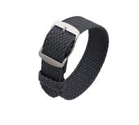 FLAGPVPAGT Bracelet De Montre 18, 20 Et 22 Mm En Nylon, Style Vintage, Avec Boucle Brossée Noire Argentée(Grey-S,20mm)