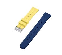 FLAGPVPAGT Bracelet De Montre 20 Mm 22 En Caoutchouc Fluoré Fit For Intelligente, Adapté À La Plongée Traditionnelle For Homme(Blue Yellow,20mm)