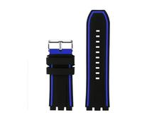 FLAGPVPAGT Bracelet De Montre En Caoutchouc 19 Mm, 20, 21, Compatible Avec Les Modèles YVS454, YVS451, YVS420/435, Accessoires Fit For Montres For Hommes(Black blue-S,21mm)