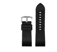 FLAGPVPAGT Bracelet De Montre En Caoutchouc Fluoré 23 Mm, Compatible Avec Les Bracelets Fit For Homme Des Séries PRW-6900/6800/3400 PRJ-B001(Black silver pin)
