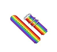 FLAGPVPAGT Bracelet De Montre En Toile 18 Mm, Compatible Avec Les Modèles AE1200/1300/1000 W-219, Nylon Modifié, Accessoire Fit For Homme(Rainbow S)