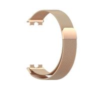 FLAGPVPAGT Bracelet En Métal Adapté Fit For Huawei Band 8 9 10, Avec Étui TPU Souple, Protecteur D'écran, Remplacement, Boucle Magnétique Milanaise(Rose Gold,Band 8)