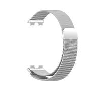 FLAGPVPAGT Bracelet En Métal Adapté Fit For Huawei Band 8 9 10, Avec Étui TPU Souple, Protecteur D'écran, Remplacement, Boucle Magnétique Milanaise(Silver,Band 9 or 10)