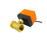 FLAGPVPAGT DN15/20/25/32/DN50 AC220V 12V/24V Two-way Brass Electric Ball Valve Three Wire Two Control 2-way Solenoid 1/2" 3/4" 1" 2"(1",TWO-WAY_DC12-24V_3-2)