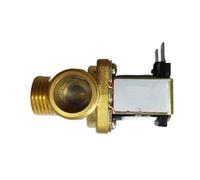 FLAGPVPAGT Électrovanne électrique en laiton G 1/2 220V DC 12V 24V DN15, interrupteur d'entrée d'eau normalement fermé avec filtre(12V)