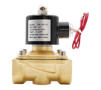 FLAGPVPAGT Électrovanne Électrique G 1/8 "1/4" 3/8 "1/2" 3/4 "1" 1-1/4 "1-1/2" 2 ", Pneumatique Normalement Fermée Fit For Eau, Huile Et Air, AC220V DC12V24V(2",AC 380V_NBR)