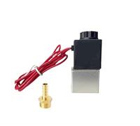 FLAGPVPAGT Électrovanne en aluminium normalement ouverte, 1/8 ", vannes pneumatiques à 2 voies, DC 12V 24V AC 110V 220V, connecteur pagode laiton 4/6/8/10/12mm(AC 220V,6mm)