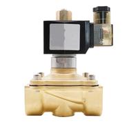 FLAGPVPAGT Électrovanne en laiton normalement ouverte, G3/8 "à G2", joint, AC220V DC12V 24V, vanne d'eau résistante aux hautes températures IP65(1",AC 220V_NBR)