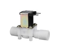 FLAGPVPAGT Électrovanne en plastique 4 voies, filetage mâle 1/2" G1/2 DN15, 12 V CC / 24, normalement fermée/normalement ouverte, entrée d'eau, vidange(Pressure-Free NC,220V)