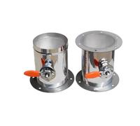 FLAGPVPAGT Valve d'air amortisseur en acier inoxydable 201, clapet anti-retour manuel for tuyau de 3/4/5/6/8 pouces avec bride unilatérale/Double(Single flange OD51MM)