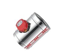 FLAGPVPAGT Valve d'amortisseur de conduit d'air électrique en acier inoxydable OD51-250mm 201, cvc motorisé AC220V DC12/24V, actionneur(OD 80mm,DC12V)