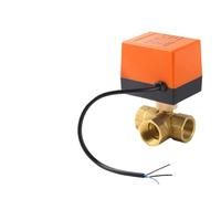 FLAGPVPAGT Vanne à bille électrique en laiton DN15/20/25/32/40/50 AC220V, trois fils, deux commandes, solénoïde 2 voies et 3 avec actionneur(DN25,220V_2WAY)