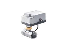 FLAGPVPAGT Vanne à bille motorisée avec interrupteur manuel, en laiton/acier inoxydable, 3 fils, 2 commandes, DC12V/DC24VDC/AC220V, vannes électriques voies(DN50,BRASS_DC12V_CR02)