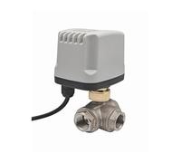 FLAGPVPAGT Vanne à bille motorisée trois voies en acier inoxydable, 1/2 pouces, Type T, étanche IP65, DN15, vannes électriques AC/DC 220V 24V 12V(T TYPE_220VAC_CR04)