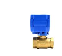 FLAGPVPAGT Vanne à boisseau sphérique motorisée DN15 DN20 DN25, vanne électrique 2 voies en laiton, actionneur fils avec passage intégral AC/DC/ADC 220 V 9-24(1/2",ADC9-24V_CR01)