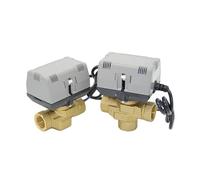 FLAGPVPAGT Vanne Motorisée À Deux Voies Et Trois En Laiton 1/2", 3/4", 1", VC6013/4013 DN15, DN20, DN25, Fit For Ventilo-convecteur, 220 V CA(1/2",VC6013_AC220V_TWO WAY)