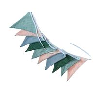 Flags De Fanion Colorés - Guirlande Décorative Triangulaire avec Corde, Drapeaux Tissu Réutilisables | Décoration Fête Légère pour La Chambre des, Le Jardin, Balcon, Les Célébrations, Annivers