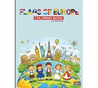 Flags of Europe Coloring Book: Activity Book with All European Flags and Color Instructions | Geography Coloring Book for Kids and Teens | Large Format Flag Outlines
