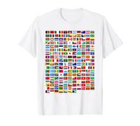 Flags of The Countries of The World Graphic Cool Designs T-Shirt Graphique avec Valeur