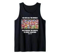Flags of The World - Christian Faith Gospel Mark 16:15 Débardeur