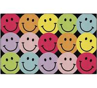 Flagship Carpets Tapis éducatif de style écolière pour décoration de chambre d'enfant, salle de classe d'enfant, tapis de jeu pour enseignement et salle de jeux, 2,3 x 3,6 m, noir et multicolore